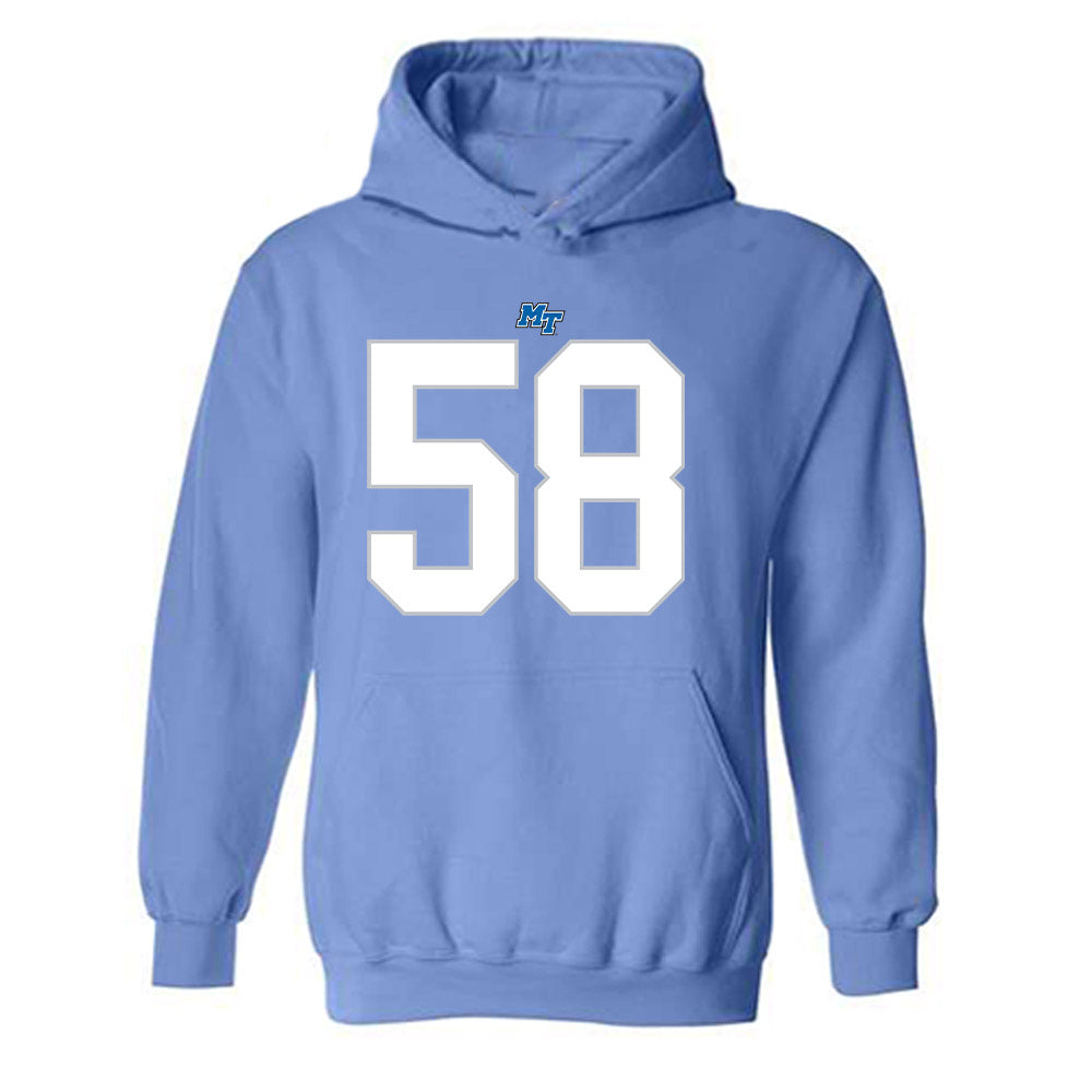 MTSU - NCAA Football : Trevaris Edwards - Replica Shersey Hooded Sweatshirt-0