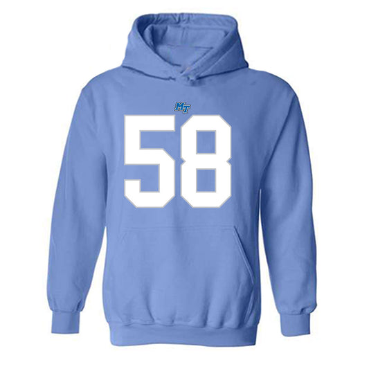 MTSU - NCAA Football : Trevaris Edwards - Replica Shersey Hooded Sweatshirt-0