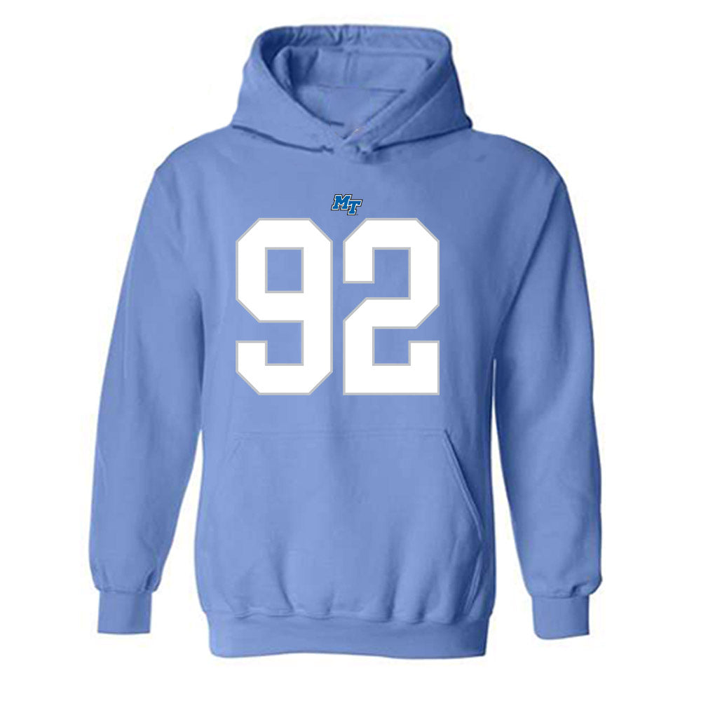 MTSU - NCAA Football : Ashton Logan - Replica Shersey Hooded Sweatshirt-0