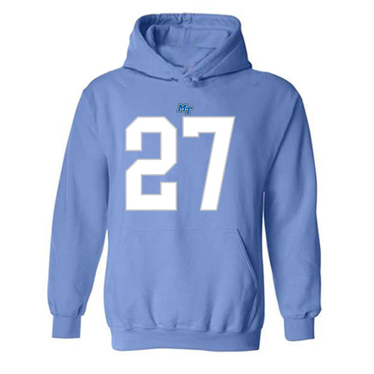 MTSU - NCAA Football : Jalen Jackson - Replica Shersey Hooded Sweatshirt-0