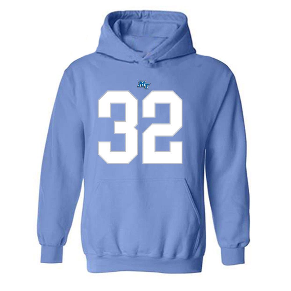 MTSU - NCAA Football : Ashton Logan - Replica Shersey Hooded Sweatshirt-0