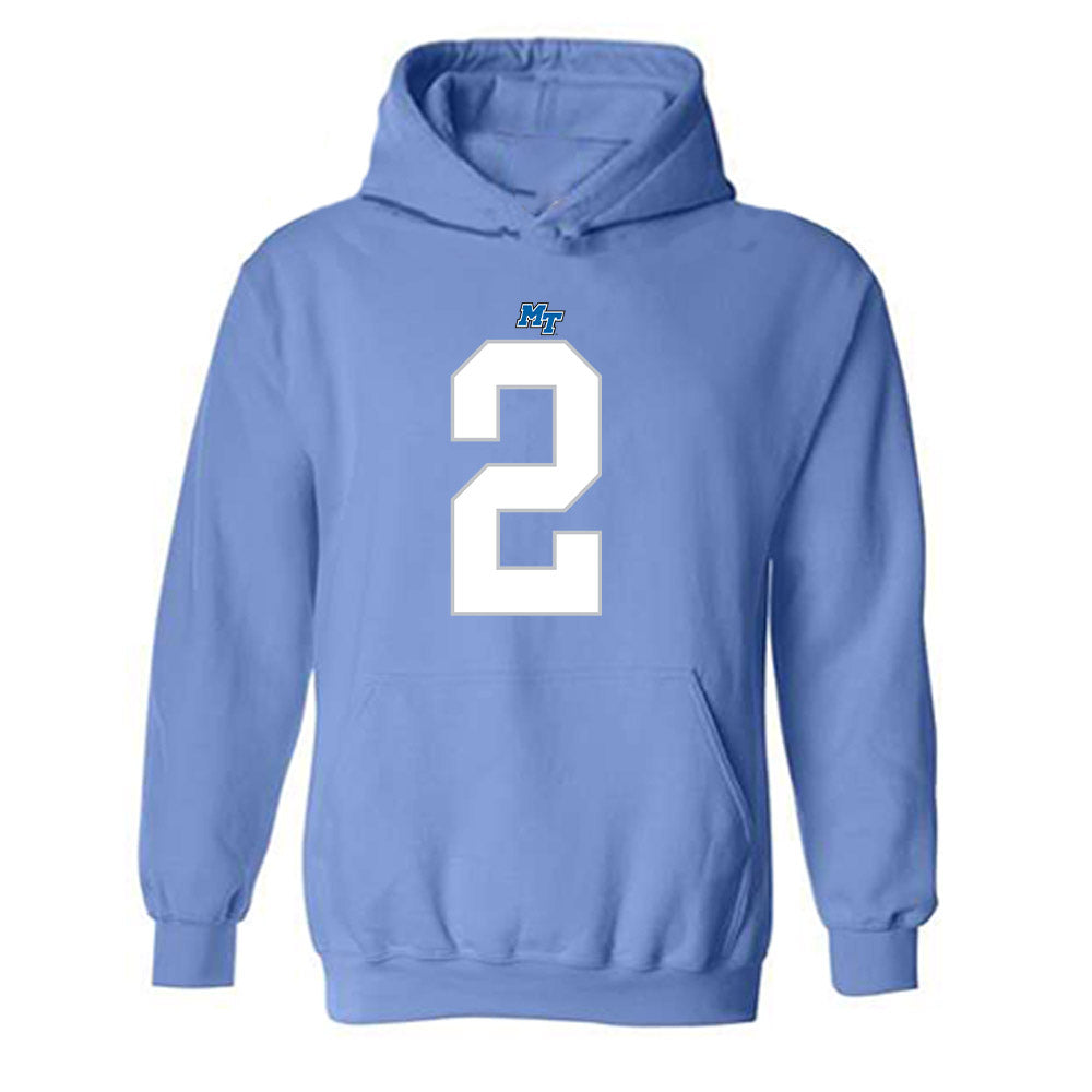 MTSU - NCAA Football : Jackson Lowe - Replica Shersey Hooded Sweatshirt-0