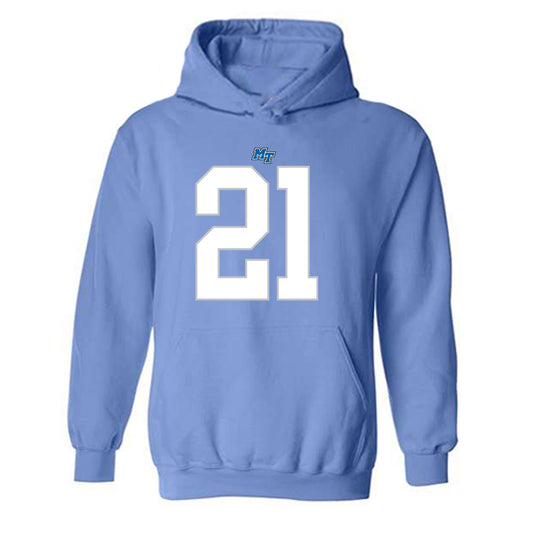 MTSU - NCAA Football : Jason Hardy - Replica Shersey Hooded Sweatshirt-0