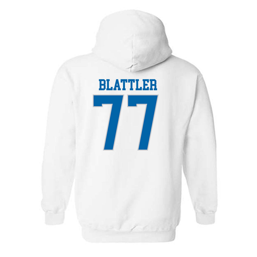 MTSU - NCAA Football : Diego Blattler - Replica Shersey Hooded Sweatshirt-1