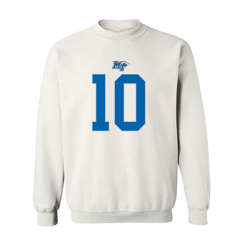 MTSU - NCAA Football : Mason Mallory - Replica Shersey Crewneck Sweatshirt-0