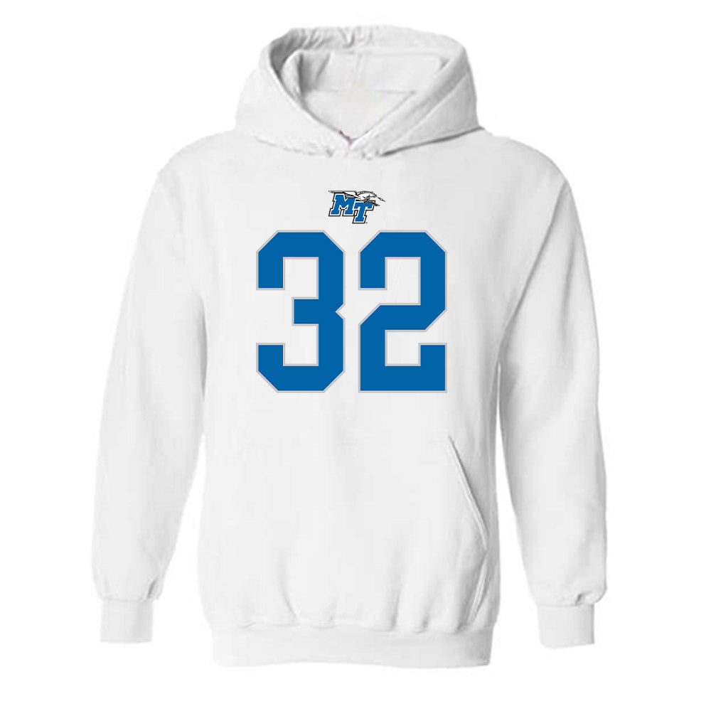 MTSU - NCAA Football : Ashton Logan - Replica Shersey Hooded Sweatshirt-0