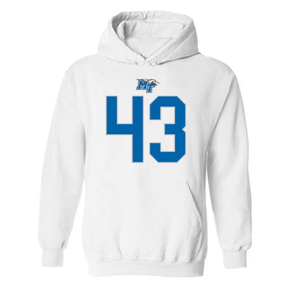 MTSU - NCAA Football : Aidan Butts - Replica Shersey Hooded Sweatshirt-0