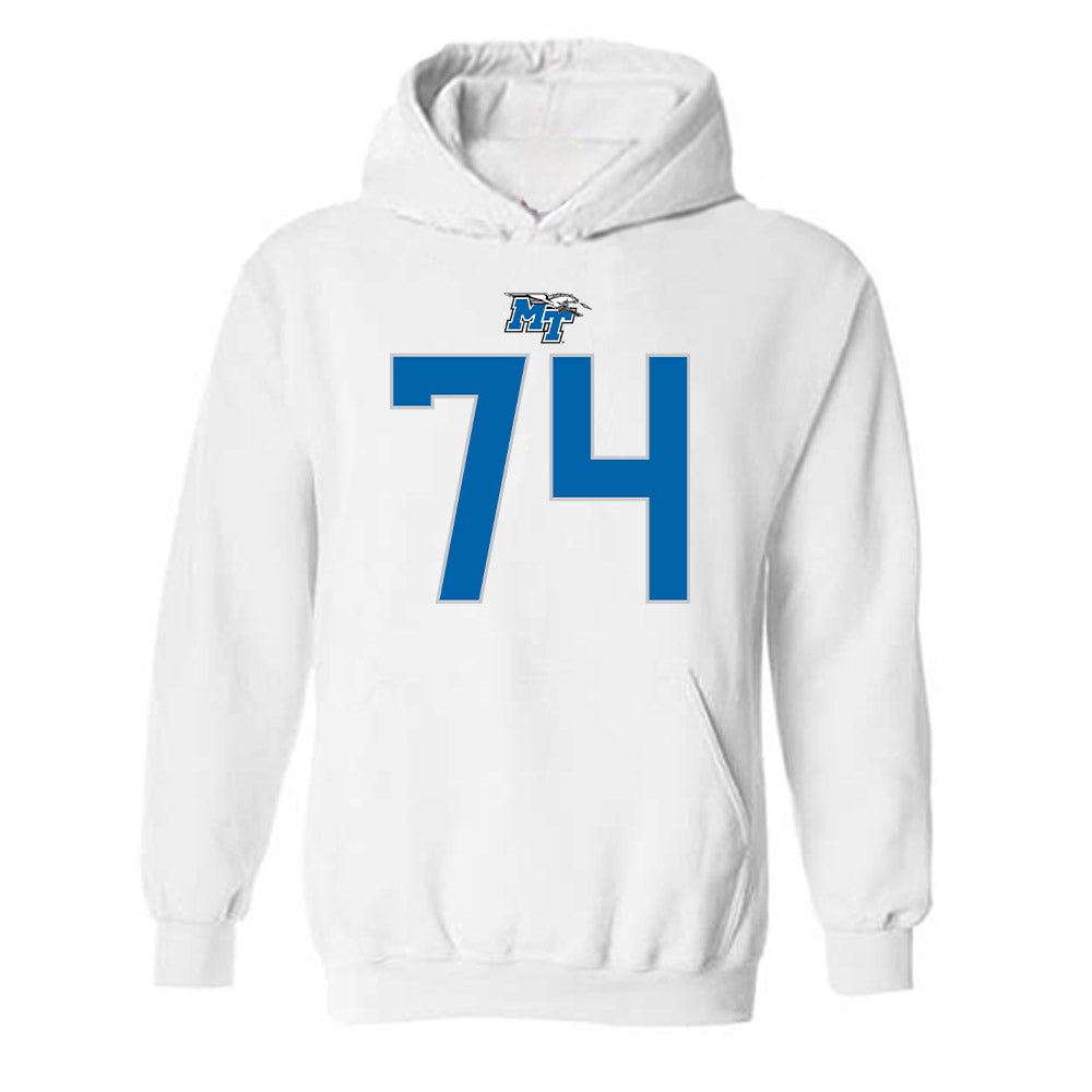 MTSU - NCAA Football : Jonathan Waller - Replica Shersey Hooded Sweatshirt-0