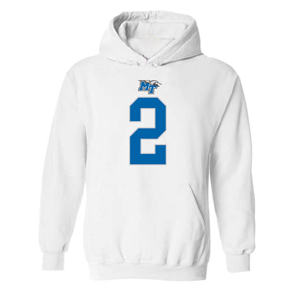 MTSU - NCAA Football : Jackson Lowe - Replica Shersey Hooded Sweatshirt-0