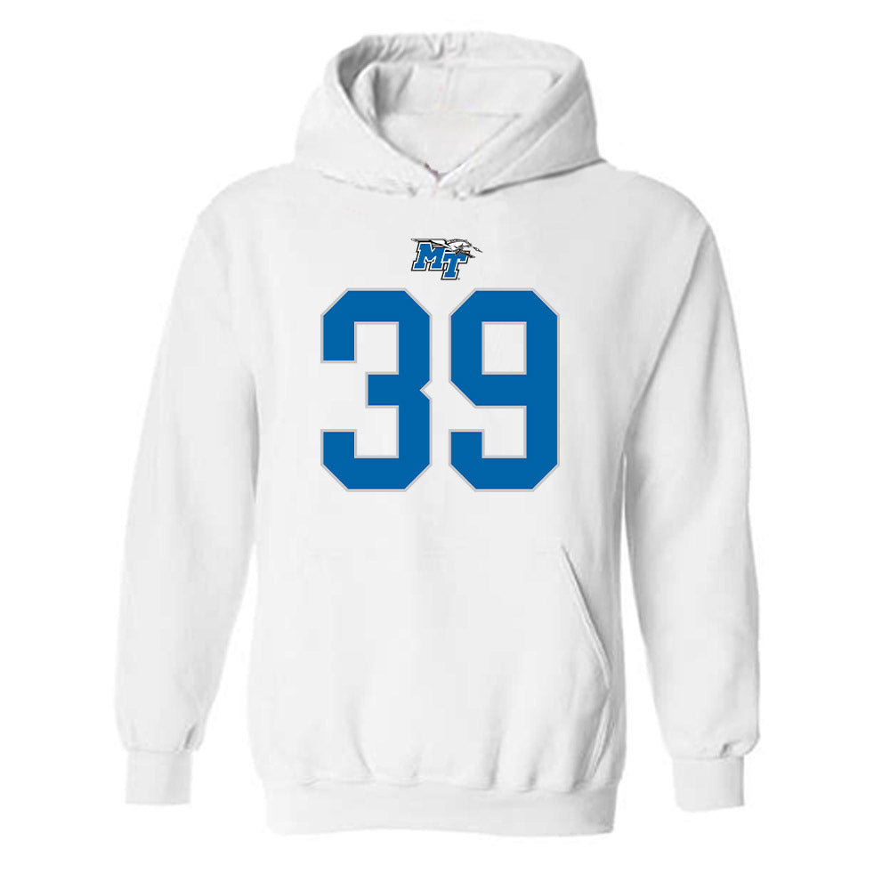MTSU - NCAA Football : Evan Poticher - Replica Shersey Hooded Sweatshirt-0