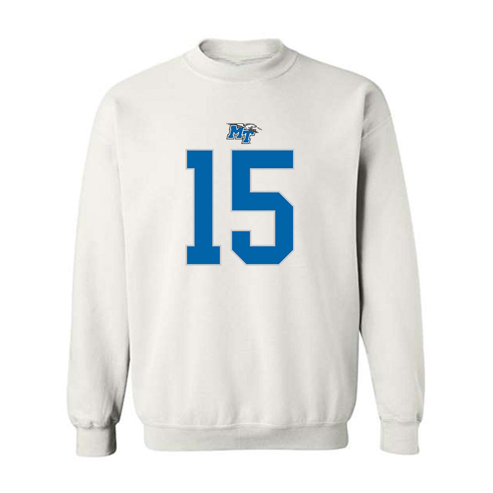 MTSU - NCAA Football : Devan Carlisle - Replica Shersey Crewneck Sweatshirt-0