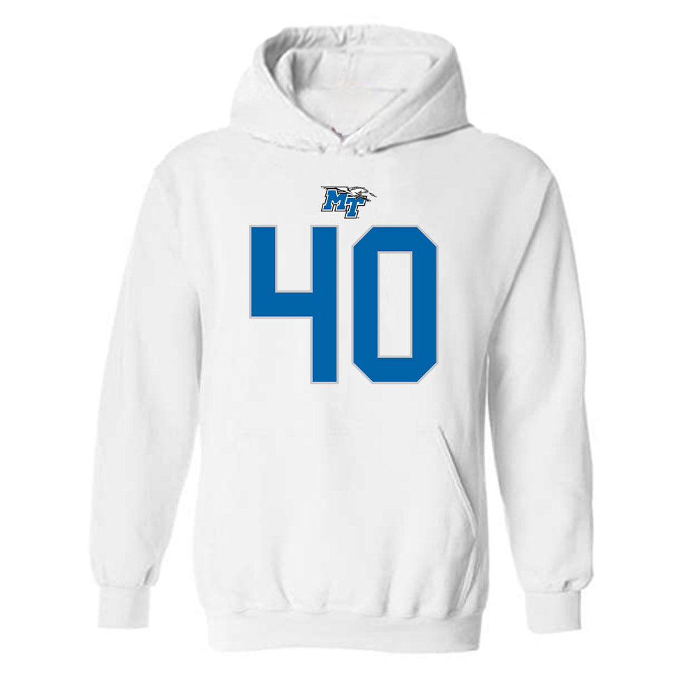 MTSU - NCAA Football : BJ Ausmer - Replica Shersey Hooded Sweatshirt-0