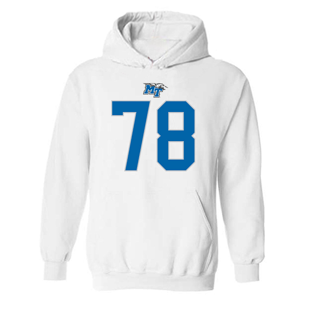 MTSU - NCAA Football : Kyle Larkin - Replica Shersey Hooded Sweatshirt-0