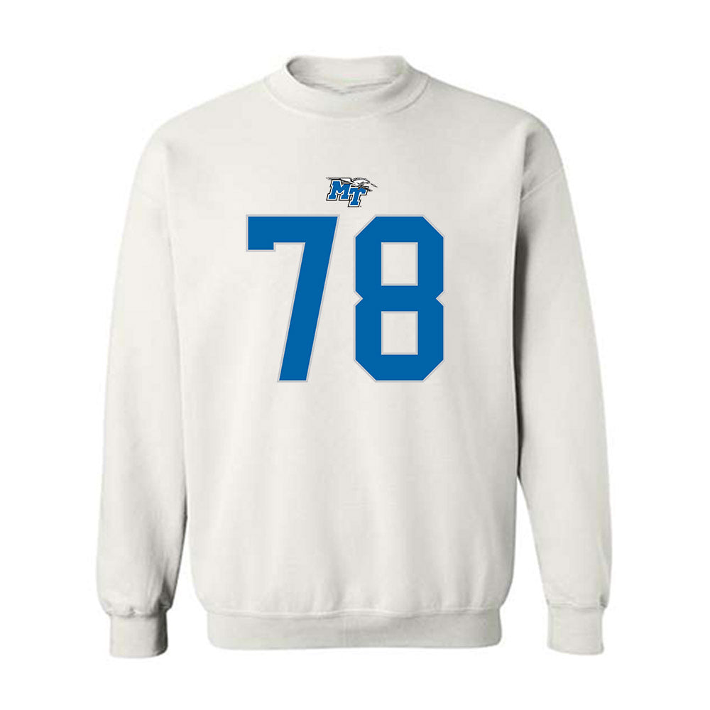MTSU - NCAA Football : Kyle Larkin - Replica Shersey Crewneck Sweatshirt-0