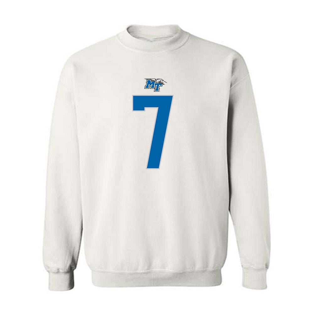 MTSU - NCAA Football : Christofer Noble - Replica Shersey Crewneck Sweatshirt-0