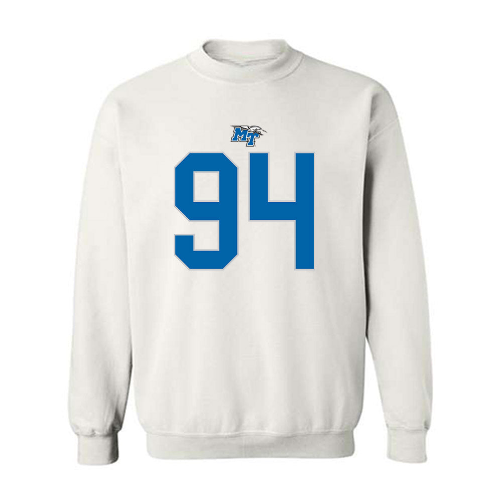 MTSU - NCAA Football : Jack Walton - Replica Shersey Crewneck Sweatshirt-0