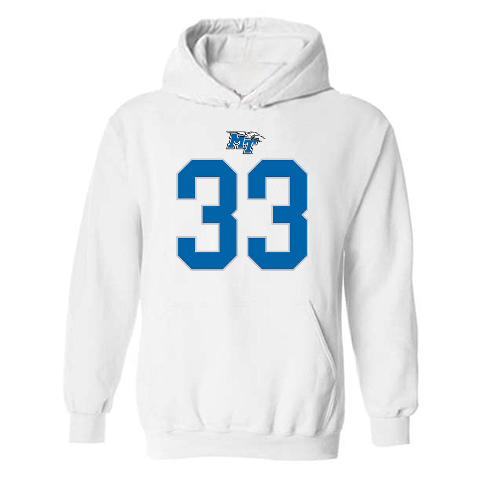 MTSU - NCAA Football : Brooklen Davis - Replica Shersey Hooded Sweatshirt-0