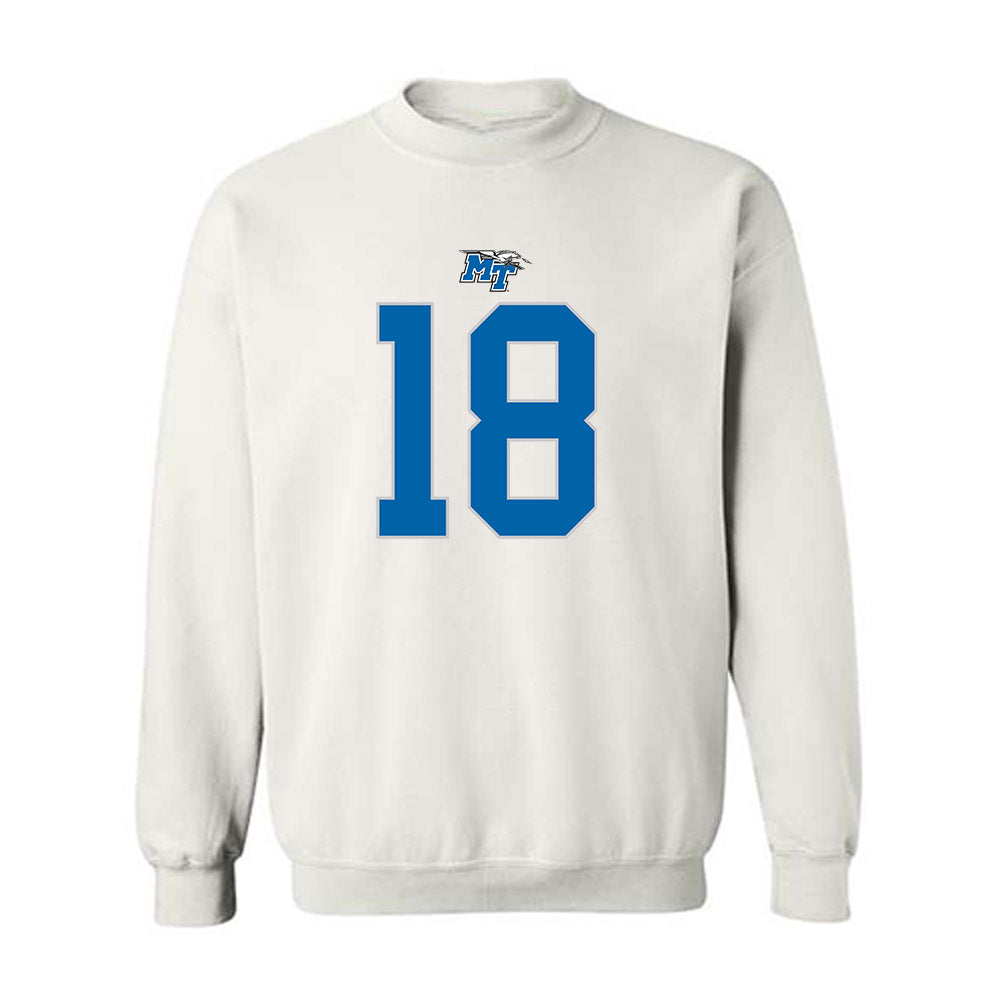MTSU - NCAA Football : Kalen Woods - Replica Shersey Crewneck Sweatshirt-0