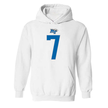 MTSU - NCAA Football : Christofer Noble - Replica Shersey Hooded Sweatshirt-0