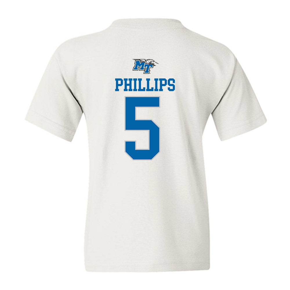 MTSU - NCAA Women's Soccer : Hailey Phillips - Replica Shersey Youth T-Shirt-1