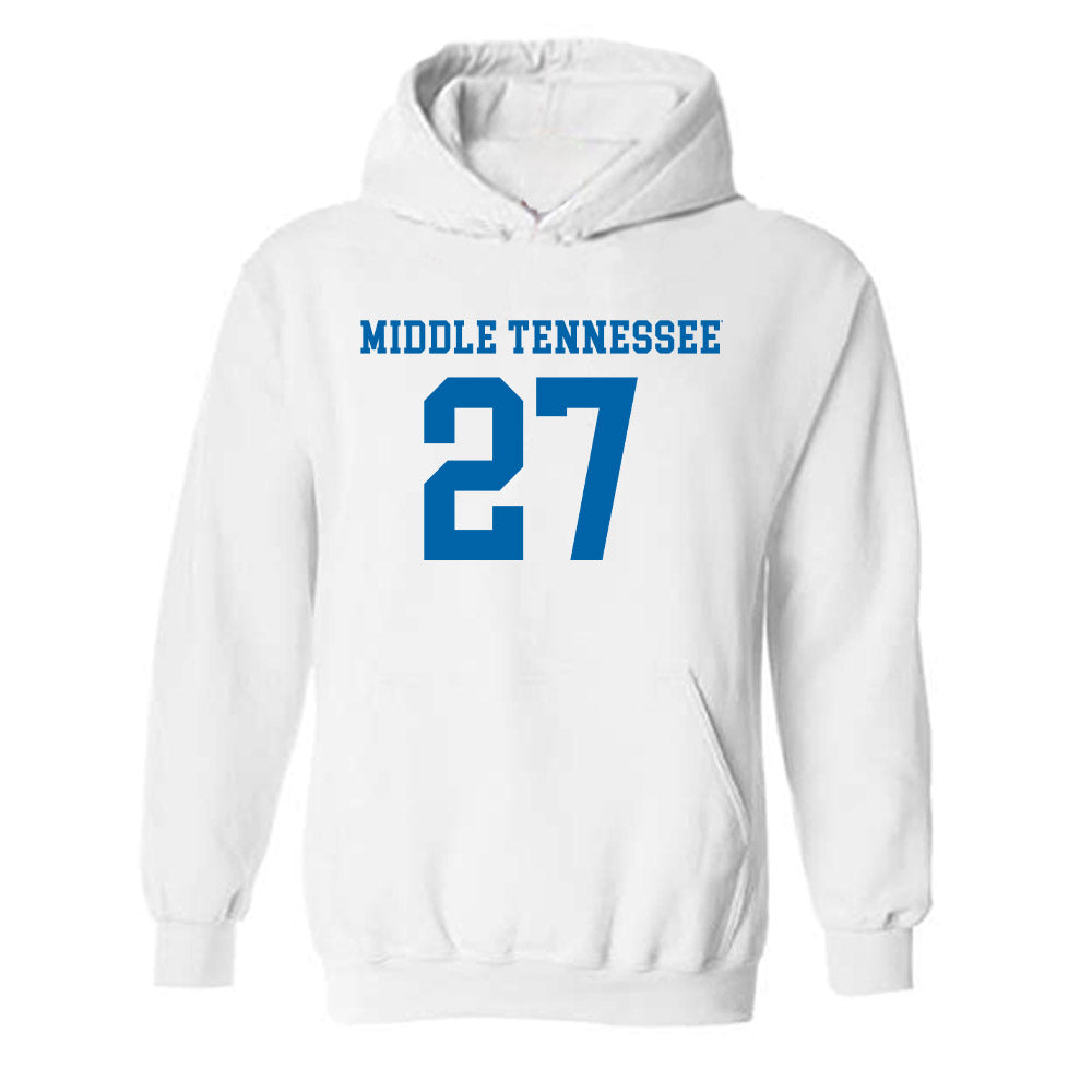 MTSU - NCAA Women's Soccer : Avery Yagle - Replica Shersey Hooded Sweatshirt-0