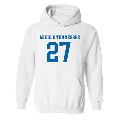 MTSU - NCAA Women's Soccer : Avery Yagle - Replica Shersey Hooded Sweatshirt-0
