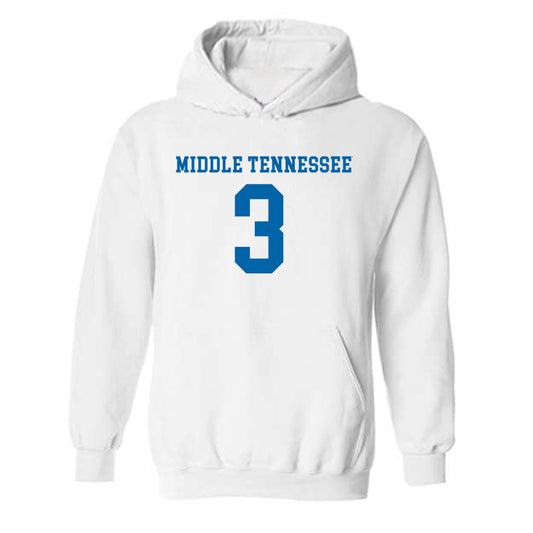 MTSU - NCAA Women's Soccer : Megan Carroll - Replica Shersey Hooded Sweatshirt-0