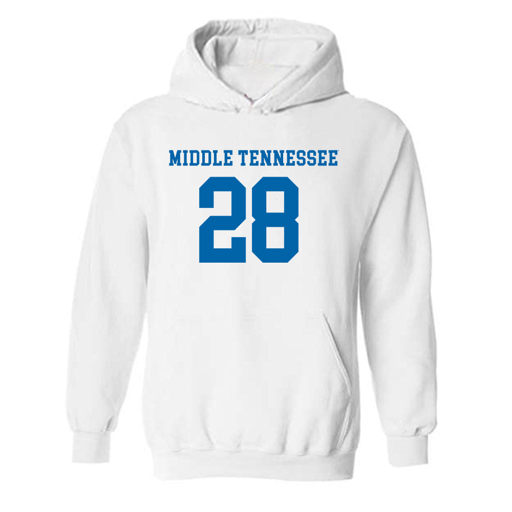 MTSU - NCAA Women's Soccer : Ania Denham - Replica Shersey Hooded Sweatshirt-0