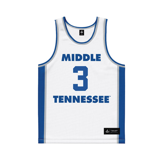 MTSU - NCAA Women's Basketball : Alayna Contreras - White Basketball Jersey-0