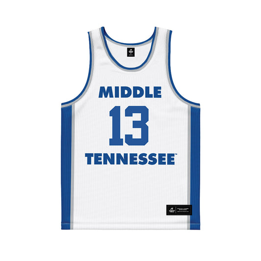 MTSU - NCAA Women's Basketball : Jenna McClendon - White Basketball Jersey-0