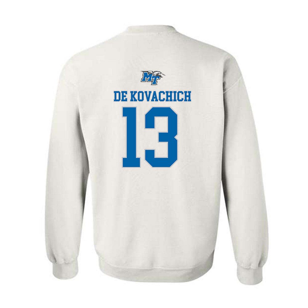 MTSU - NCAA Men's Basketball : Kevin De Kovachich - Replica Shersey Crewneck Sweatshirt-1