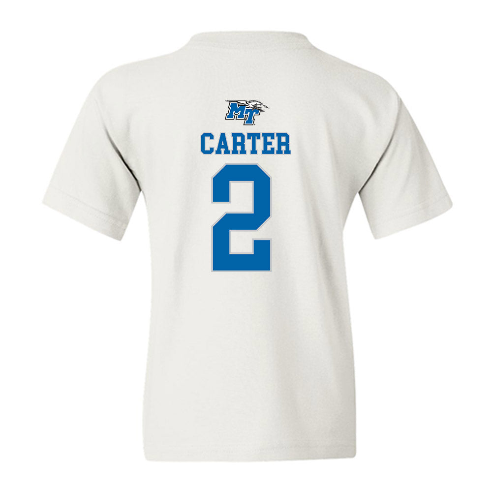 MTSU - NCAA Men's Basketball : Jahvin Carter - Replica Shersey Youth T-Shirt-1