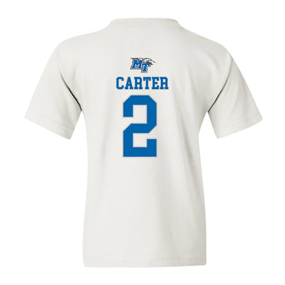 MTSU - NCAA Men's Basketball : Jahvin Carter - Replica Shersey Youth T-Shirt-1