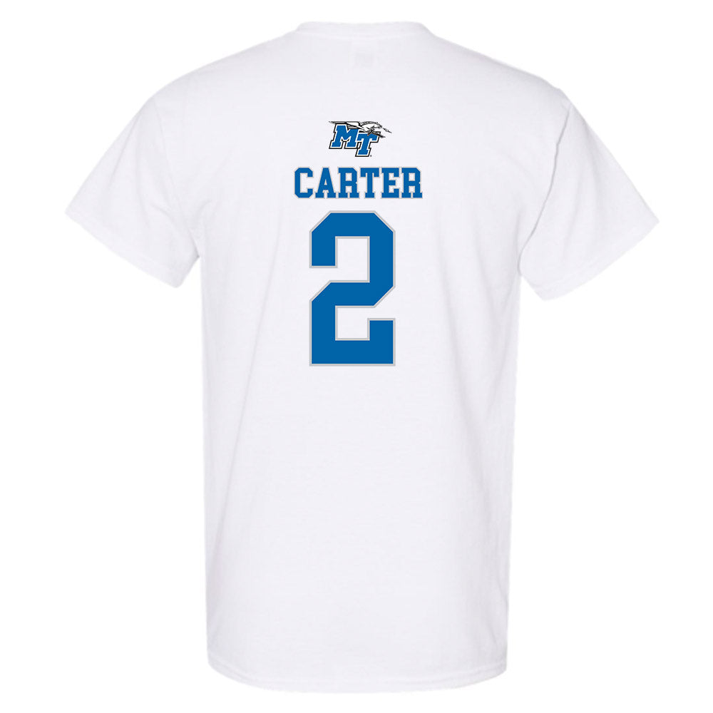 MTSU - NCAA Men's Basketball : Jahvin Carter - Replica Shersey T-Shirt-1