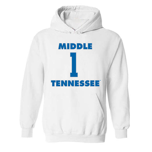 MTSU - NCAA Men's Basketball : Quinn Barnett - Replica Shersey Hooded Sweatshirt-0