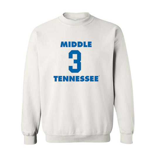 MTSU - NCAA Women's Basketball : Alayna Contreras - Replica Shersey Crewneck Sweatshirt-0