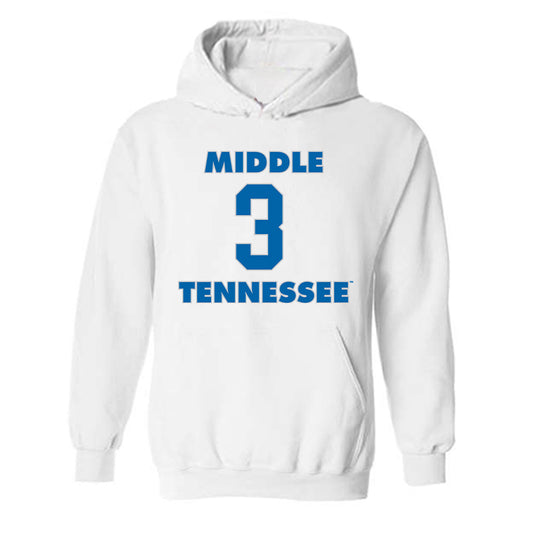 MTSU - NCAA Women's Basketball : Alayna Contreras - Replica Shersey Hooded Sweatshirt-0
