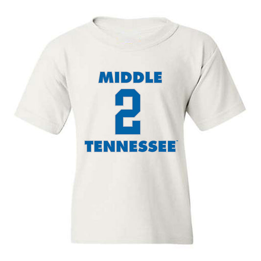 MTSU - NCAA Men's Basketball : Jahvin Carter - Replica Shersey Youth T-Shirt-0