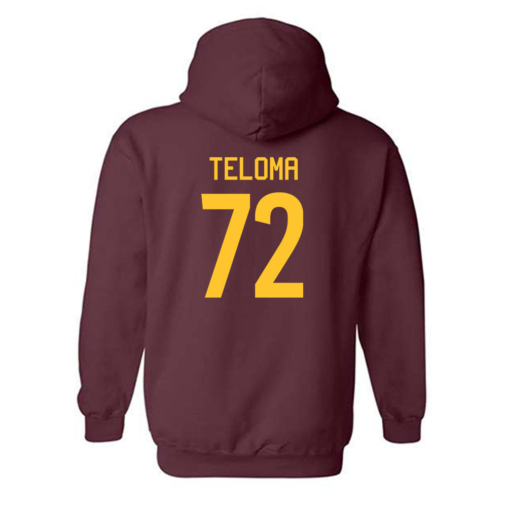 Arizona State - NCAA Football : Doughless Teloma - Classic Shersey Hooded Sweatshirt-1