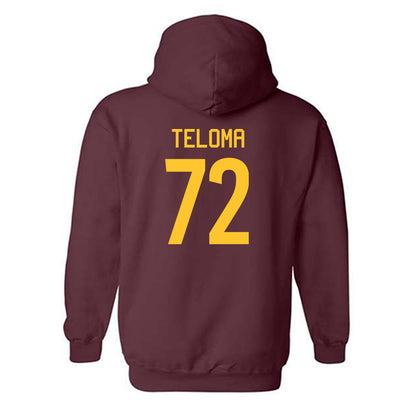 Arizona State - NCAA Football : Doughless Teloma - Classic Shersey Hooded Sweatshirt-1