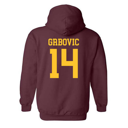 Arizona State - NCAA Men's Basketball : Andrija Grbovic - Classic Shersey Hooded Sweatshirt-1