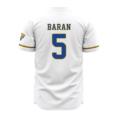 Pittsburgh - NCAA Baseball : Joey Baran - White Jersey-1