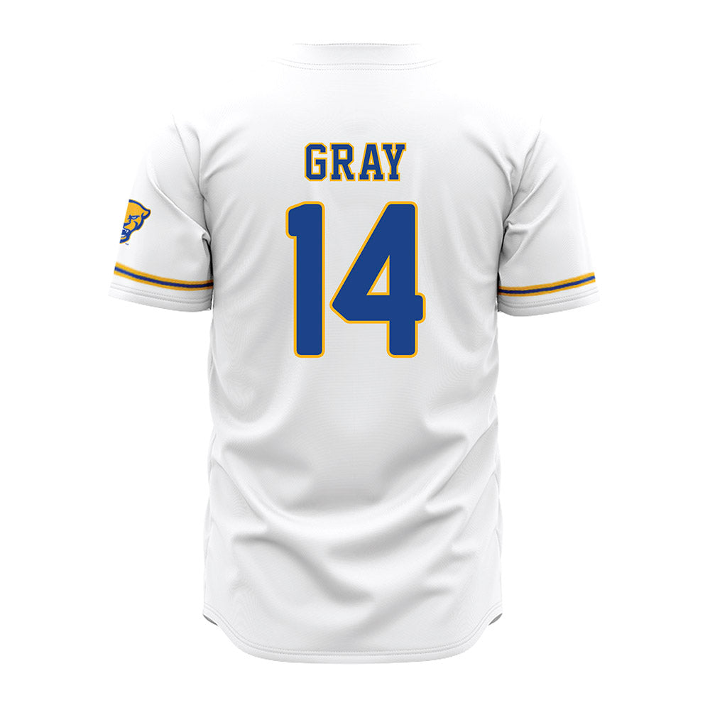 Pittsburgh - NCAA Baseball : Mikey Gray - White Jersey-1