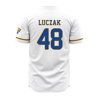Pittsburgh - NCAA Baseball : Andrew Luczak - White Jersey-1