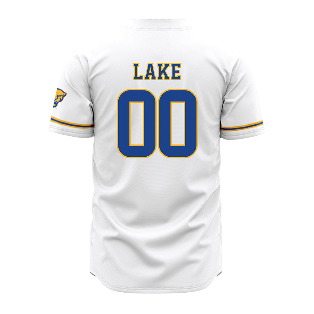 Pittsburgh - NCAA Baseball : Aaron Lake - White Jersey-1