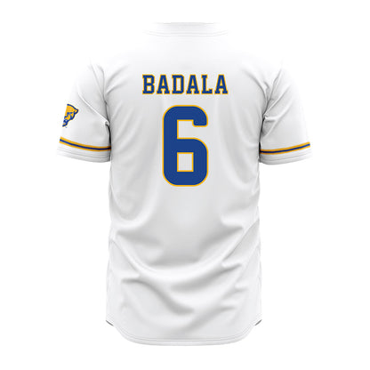 Pittsburgh - NCAA Baseball : John Badala - White Jersey-1