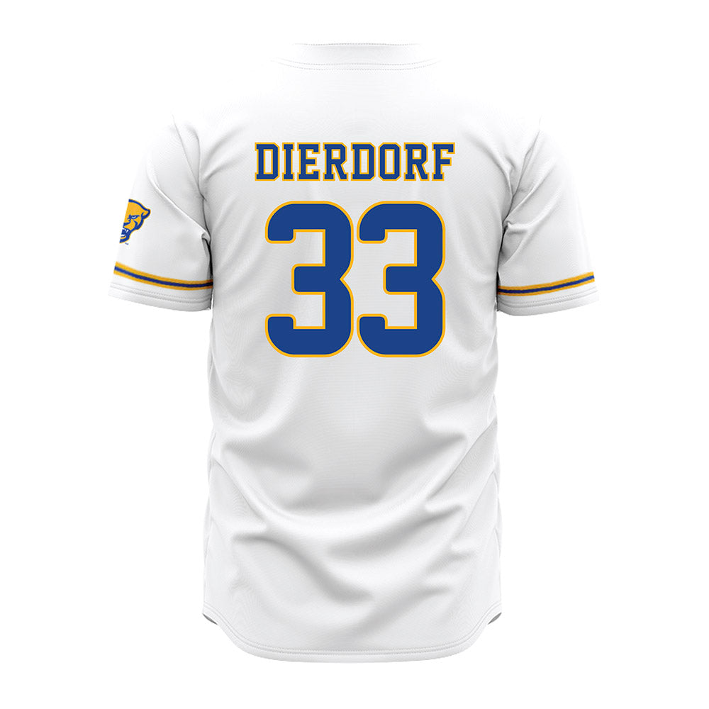 Pittsburgh - NCAA Baseball : Carter Dierdorf - White Jersey-1