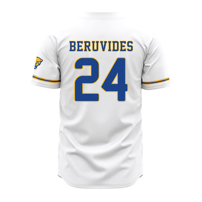 Pittsburgh - NCAA Baseball : Freddy Beruvides - White Jersey-1