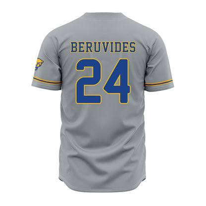 Pittsburgh - NCAA Baseball : Freddy Beruvides - Grey Jersey-1