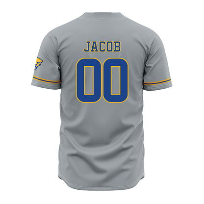 Pittsburgh - NCAA Baseball : Jordan Jacob - Grey Jersey-1
